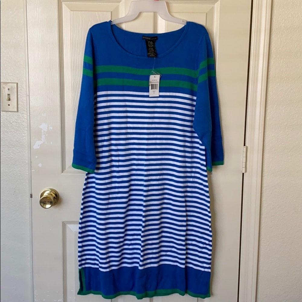 BNWT DESIGN HISTORY STRIPE SWEATER DRESS SIZE #XXL